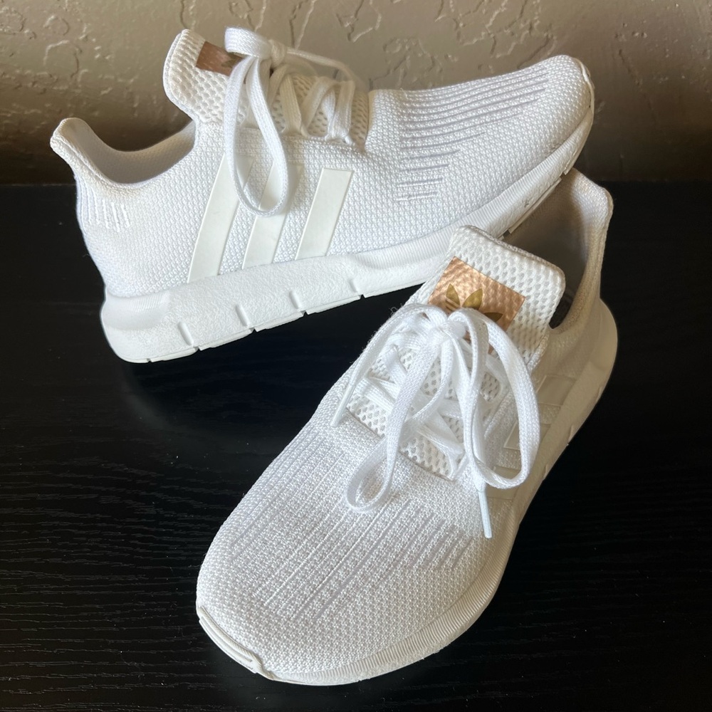 White Adidas shoes size 5.5.